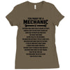 You Might Be A Mechanic If Ladies Fitted T-Shirt