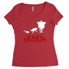 dart evolution stranger dustin tv show Women's Triblend Scoop T-shirt
