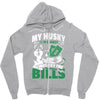 my husky is in charge! Zipper Hoodie