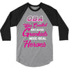 Oba Was Created Because Need Real Heroes 3/4 Sleeve Shirt
