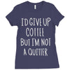 coffee tee Ladies Fitted T-Shirt