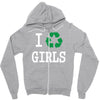 i recycle girls slogan text funny baseball jersey Zipper Hoodie