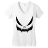 pumpkin face Women's V-Neck T-Shirt