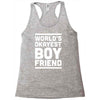 world's okayest boyfriend couple love funny Racerback Tank