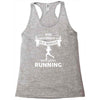 who loves running1 Racerback Tank
