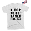 k pop coffee ramen k dramas Exclusive T-shirt
