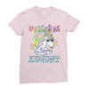unicorns are born in august cute unicorn Ladies Fitted T-Shirt
