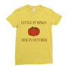 due in october Ladies Fitted T-Shirt
