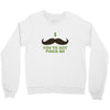 mustache pinch Crewneck Sweatshirt