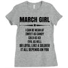 Super March Girl Ladies Fitted T-Shirt