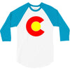 colorado flag 3/4 Sleeve Shirt