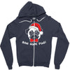 bah hum pug scrooge grinch christmas Zipper Hoodie