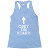 obey the beard funny Racerback Tank