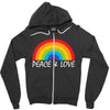 Peace &amp; Love Zipper Hoodie