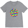 funny girly colorful patterns mustaches V-Neck Tee