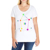 libra rainbow sign Ladies Curvy T-Shirt