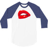 lips red kiss passion girl 3/4 Sleeve Shirt