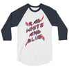 rad white and blue 3/4 Sleeve Shirt