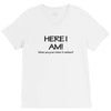 funny t shirt here i am! what are your other two wishes rude tee offen V-Neck Tee
