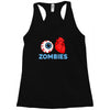 i heart zombies scary eye bloody heart halloween Racerback Tank
