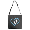 Baby Boy with Heart Any Name Customized Adjustable Strap Totes