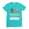 Halloween Kings Are Born In November Ladies Fitted T-Shirt