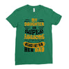 My Daughter Super Awesome Dad Ladies Fitted T-Shirt
