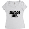 savege life Women's Triblend Scoop T-shirt