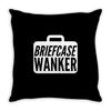 briefcase wanker Throw Pillow