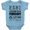 Born In February Baby Onesie