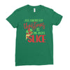 pizza christmas humor Ladies Fitted T-Shirt