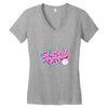 softball diva neon Women's V-Neck T-Shirt