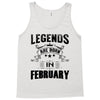 Legends Are Born In February Tank Top