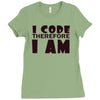 i code therefore i am Ladies Fitted T-Shirt