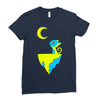 moon cat Ladies Fitted T-Shirt