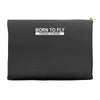 born to fly forced to work Accessory Pouches