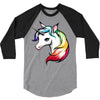 rainbow unicorn 3/4 Sleeve Shirt
