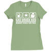 gas grass ass nobody rides for free funny Ladies Fitted T-Shirt