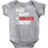 eat sleep manchester Baby Onesie