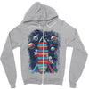 reading rocket ship Zipper Hoodie