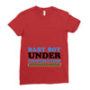 Baby Boy Under Construction Ladies Fitted T-Shirt