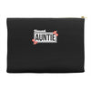blessed aunitie with flower white color Accessory Pouches