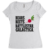 bears beets battlestar galactica Women's Triblend Scoop T-shirt