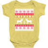 reindeer christmas ugly sweater Baby Bodysuit