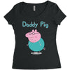 peppa pig  daddy pig Women's Triblend Scoop T-shirt