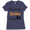 resting witch face   fall t shirt   funny halloween Ladies Fitted T-Shirt