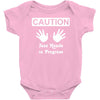 caution! jazz handsfunny jazz dance comic boogie camp trumpet Baby Bodysuit