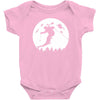 skiier moon moonlight silhouett Baby Bodysuit