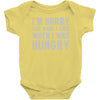 hungry apology Baby Onesie