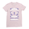 Never Underestimate The Strength Of A Hodgkins Cancer Warrior Ladies Fitted T-Shirt